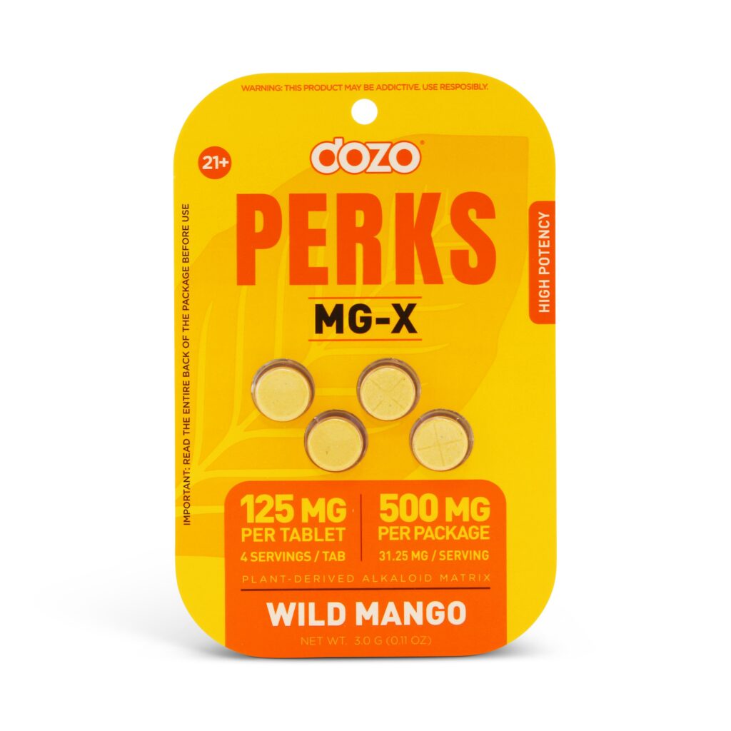 DOZO PERKS MG-X 7-HYDROXY 125MG CHEWABLE TABLETS (4CT PACK)