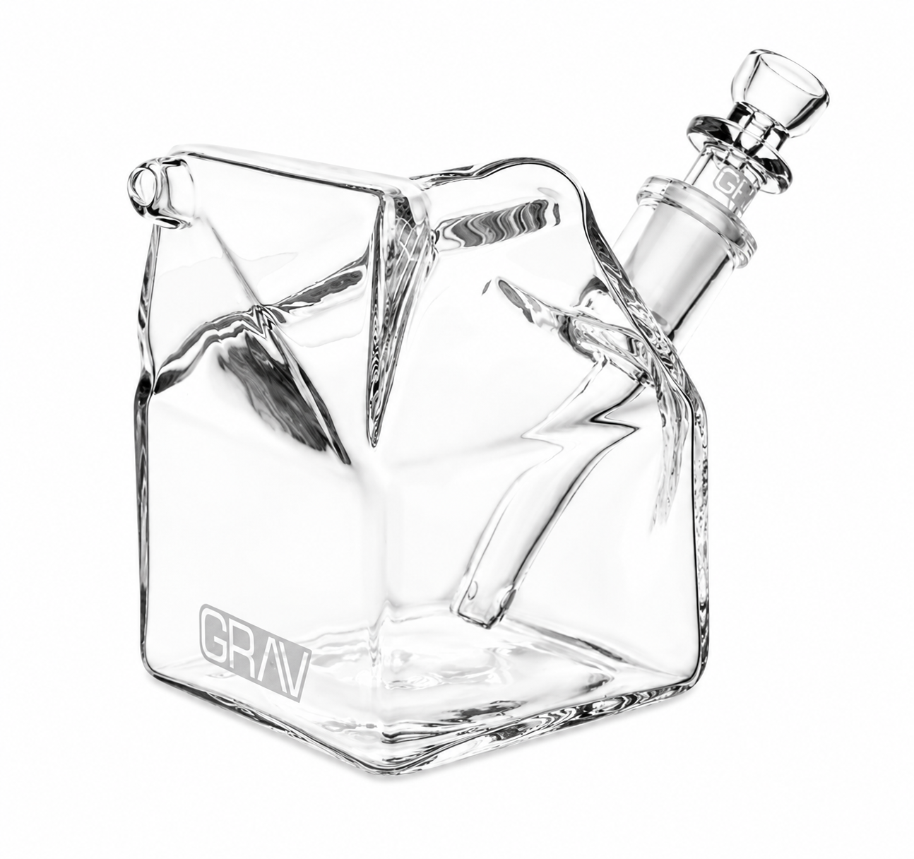 GRAV MILK CARTON POCKET BUBBLER | CLEAR