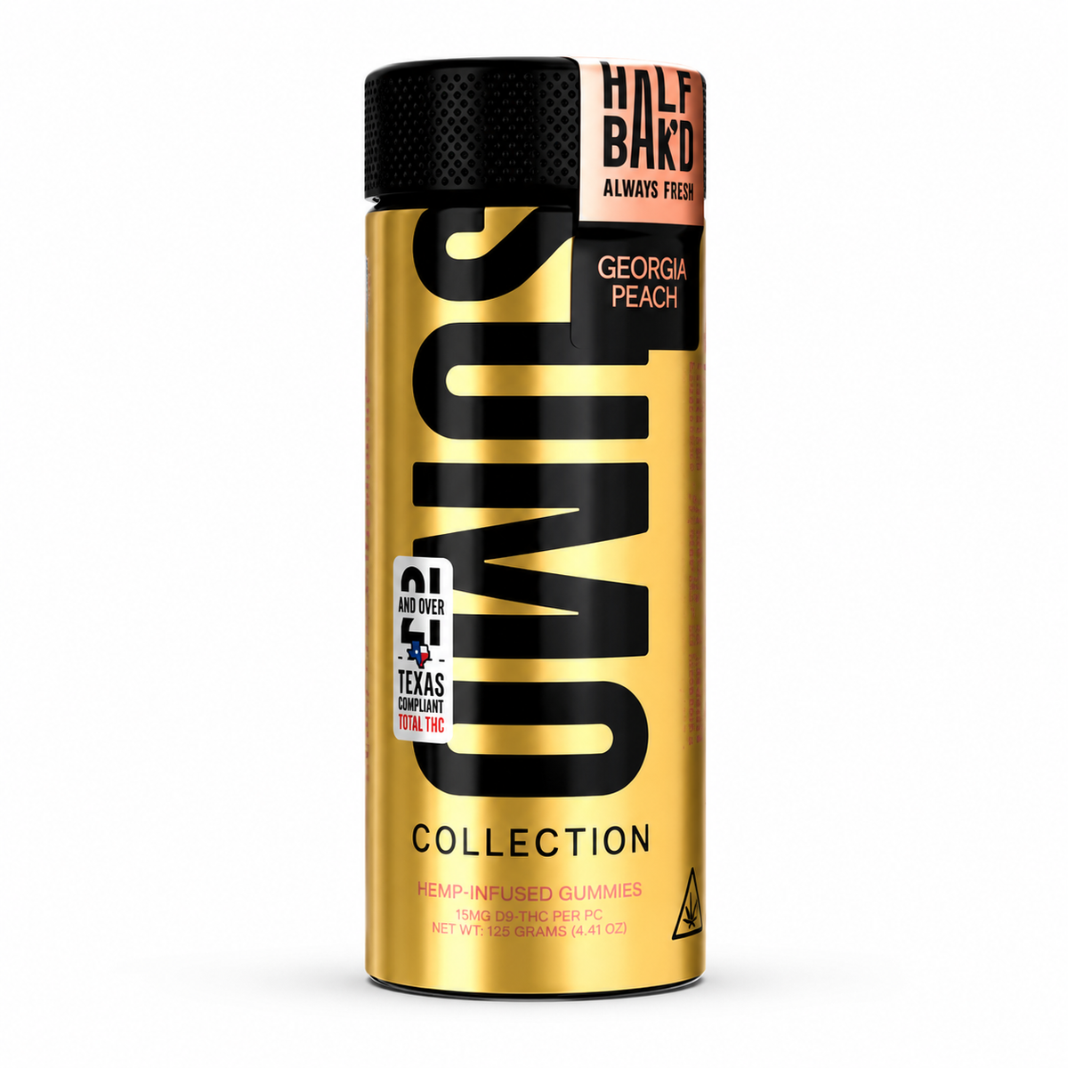 HALF BAK'D SUMO GOLD 15MG D9 GUMMIES (25CT JAR)
