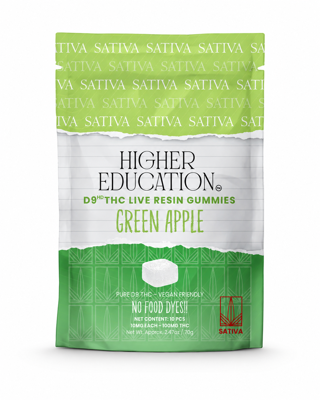 HIGHER EDUCATION 10MG D9-THC PER GUMMY (10CT BAG)