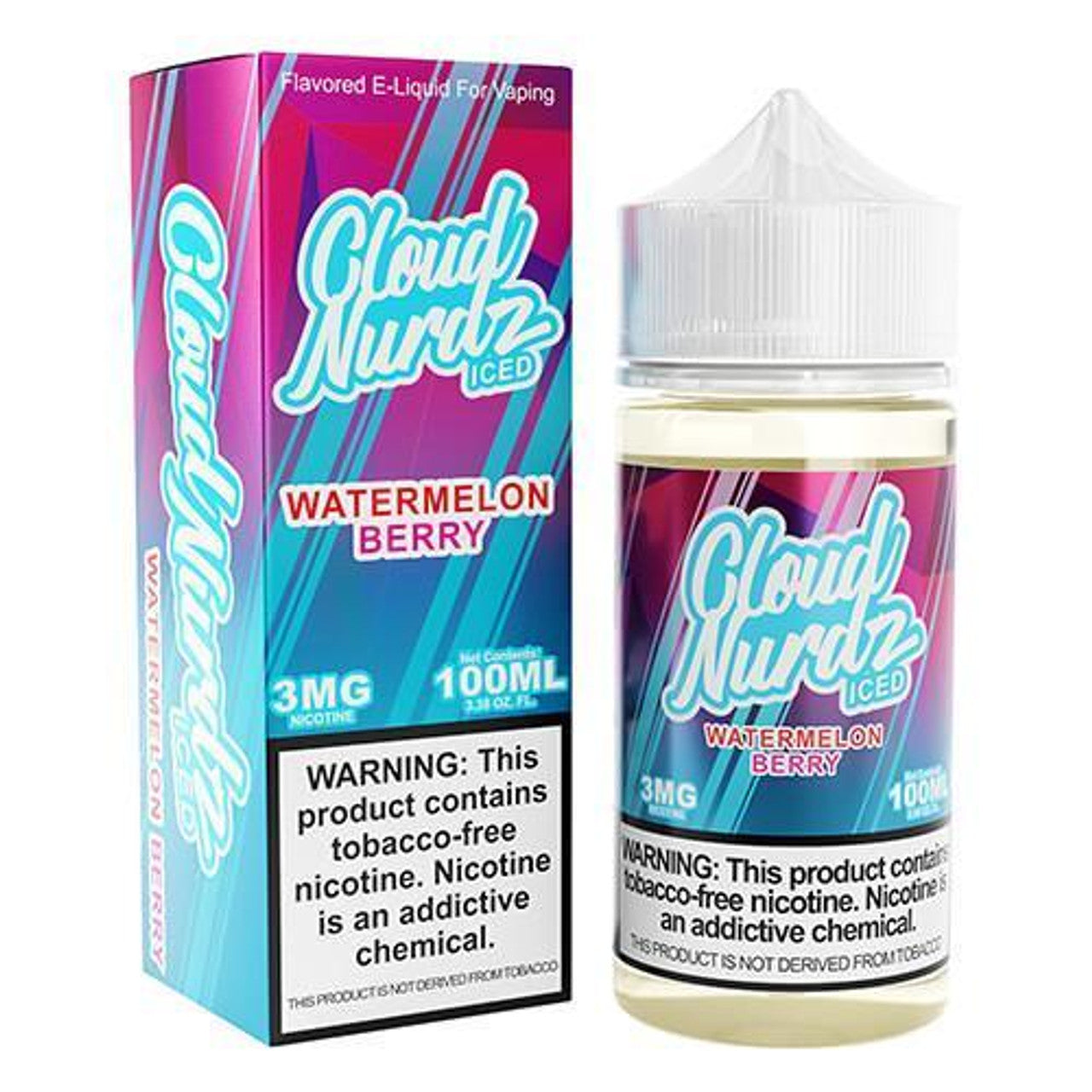 Cloud Nurdz TFN E-Juice 100ML - Watermelon Berry Iced 3MG