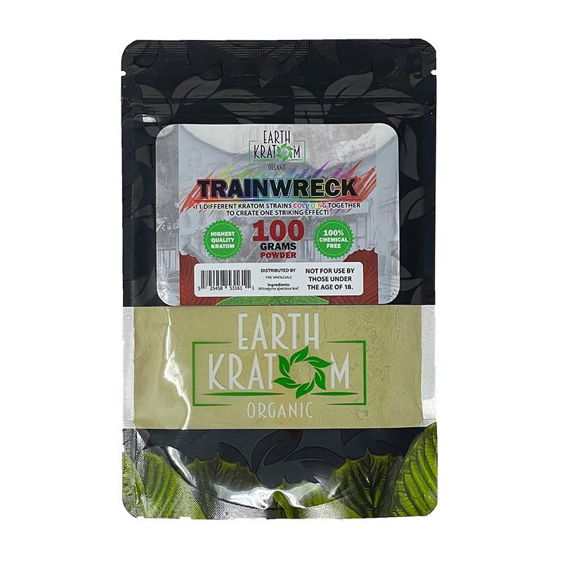 EARTH KRATOM 100GM TRAINWRECK 525458531611