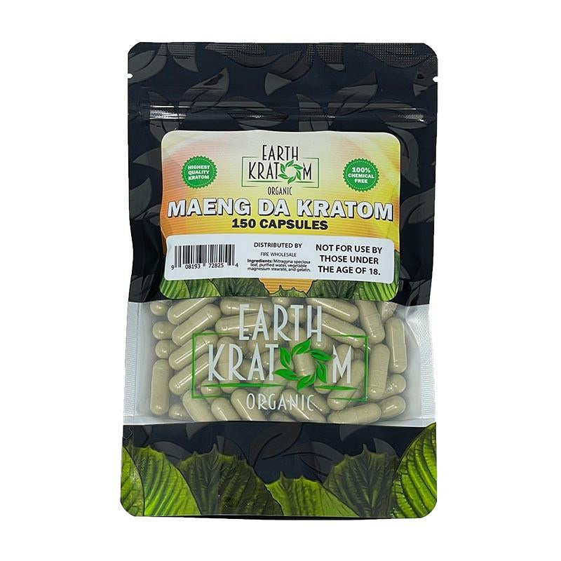 EARTH KRATOM 150CT CAPSULES MAENG DA 908193728254