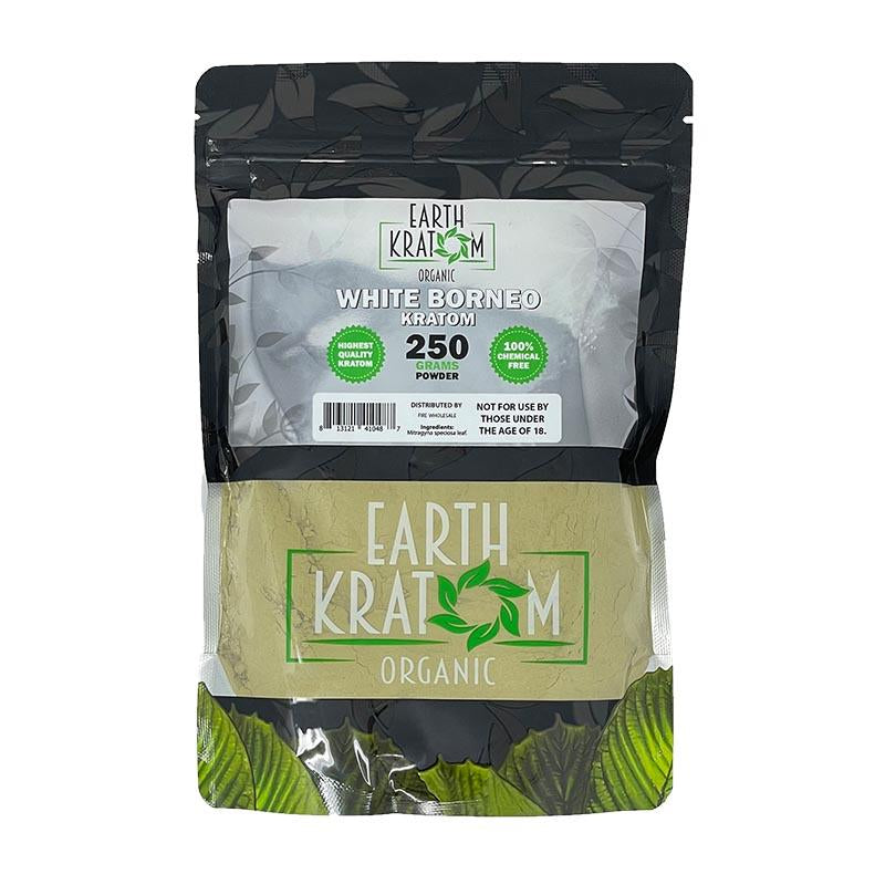 EARTH KRATOM 250GM POWDER WHITE BORNEO 813121410487