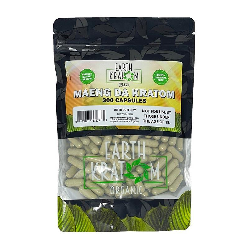 EARTH KRATOM 300CT CAPSULES GREEN VIETNAM 005821011402