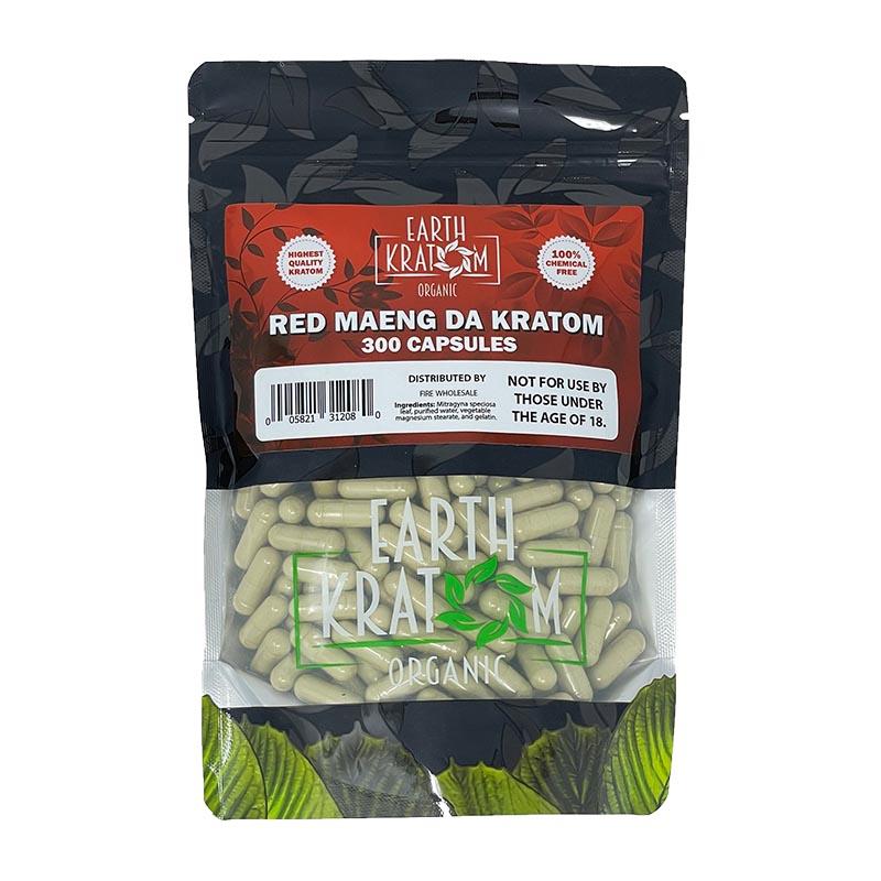EARTH KRATOM 300CT CAPSULES RED MAENG DA 005821312080