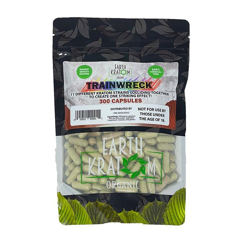 EARTH KRATOM 300CT CAPSULES TRAINWRECK 005821990011