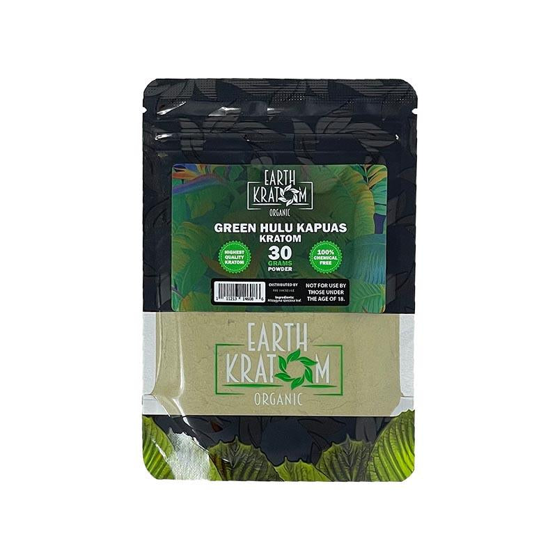 EARTH KRATOM 30GM POWDER GREEN HULU KAPUAS 707129254276
