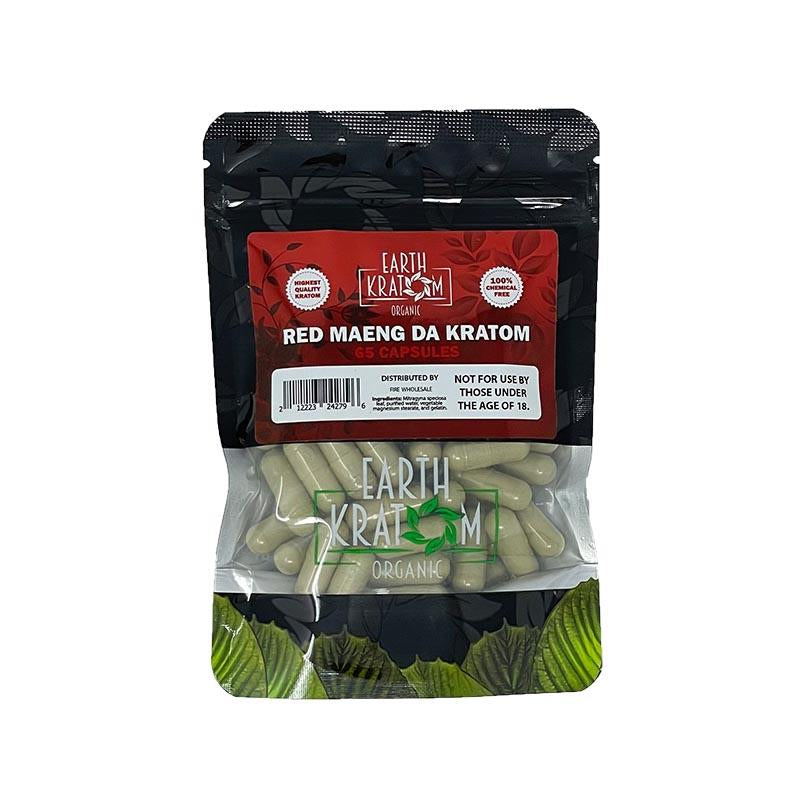 EARTH KRATOM 65CT CAPSULES RED HULU KAPUAS 212223245285