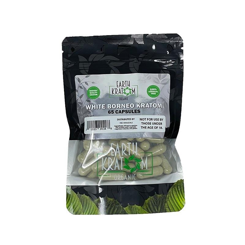 EARTH KRATOM 65CT CAPSULES WHITE BORNEO 212223241188