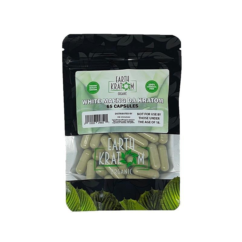 EARTH KRATOM 65CT CAPSULES WHITE MAENG DA 212223248521