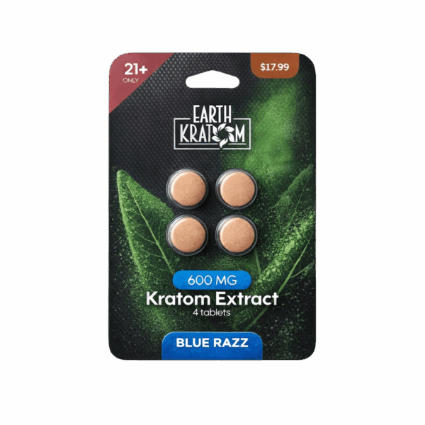 EARTH KRATOM TABLETS 600MG (4CT PACK) (10 PACK DISPLAY)