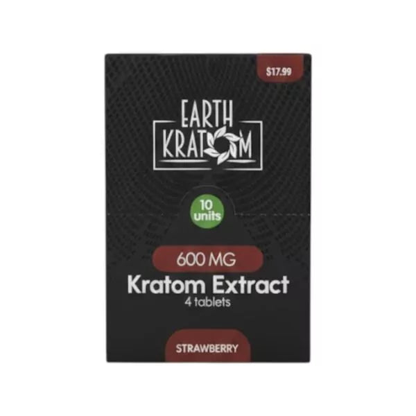 EARTH KRATOM TABLETS 600MG (4CT PACK) (10 PACK DISPLAY)