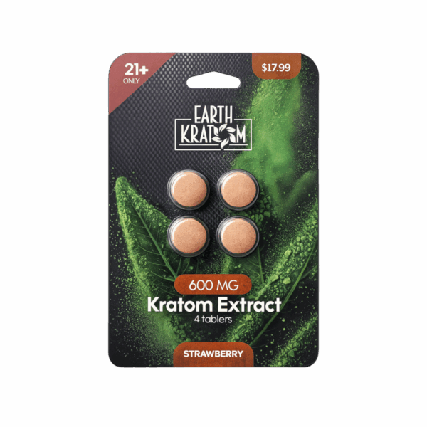 EARTH KRATOM TABLETS 600MG (4CT PACK) (10 PACK DISPLAY)