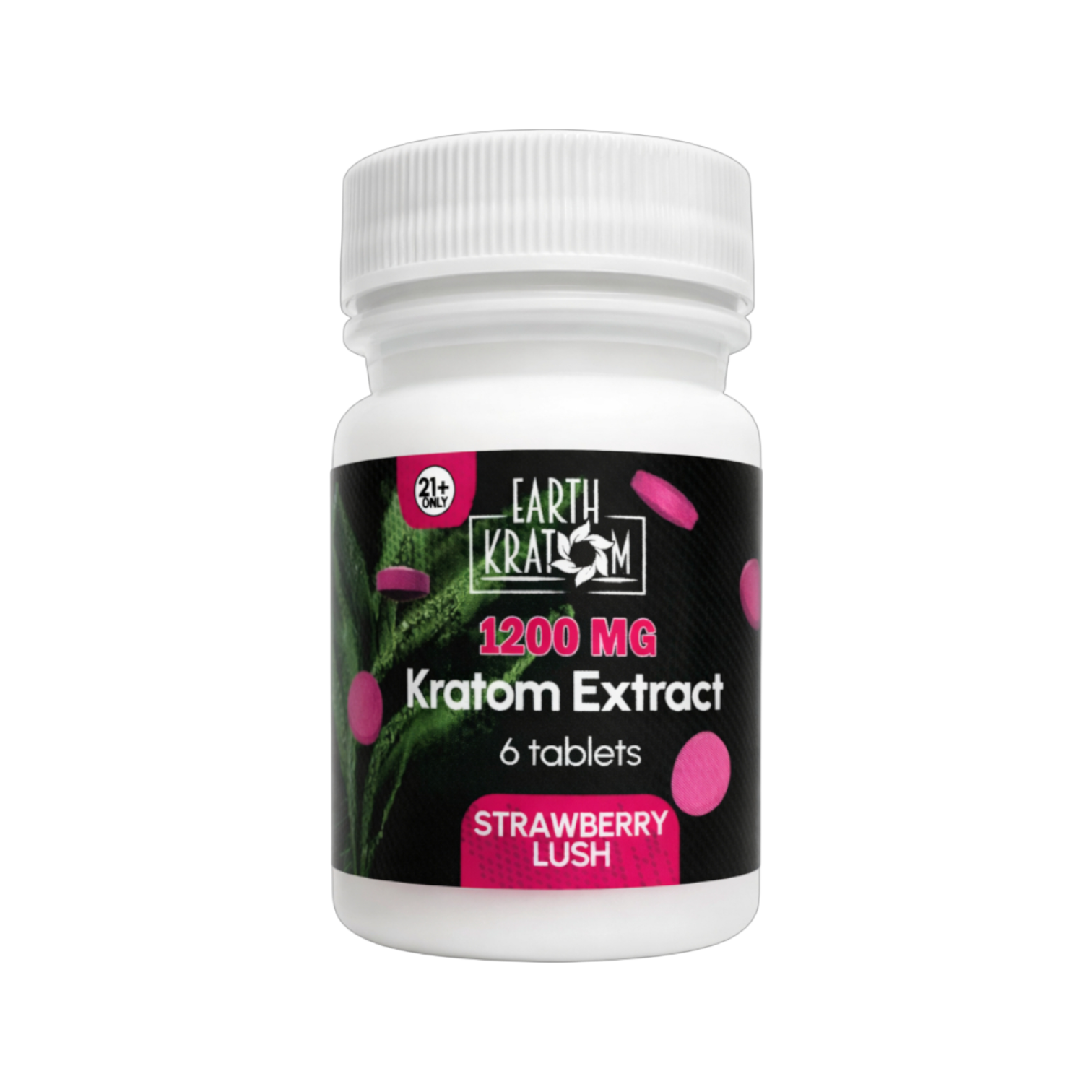 EARTH KRATOM TABLETS 1200MG (6CT BOTTLE) (6 BOTTLE DISPLAY)
