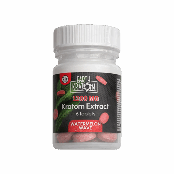 EARTH KRATOM TABLETS 1200MG (6CT BOTTLE) (6 BOTTLE DISPLAY)