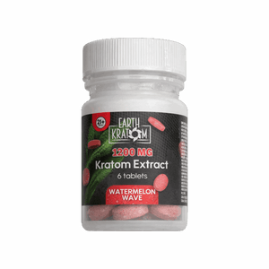 EARTH KRATOM TABLETS 1200MG (6CT BOTTLE) (6 BOTTLE DISPLAY)