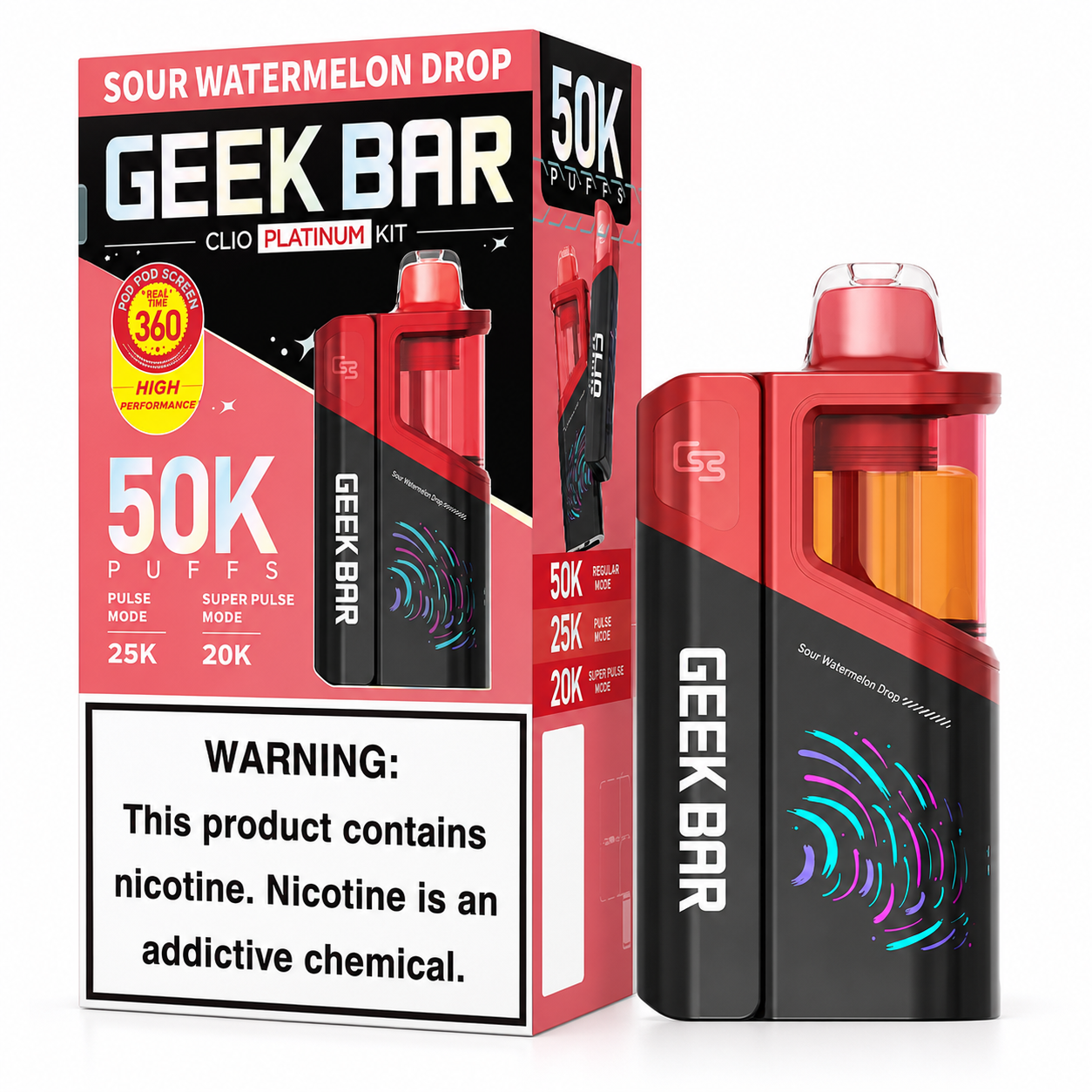 GEEK BAR CLIO PLATINUM POD 50000 PUFFS (5CT DISPLAY)
