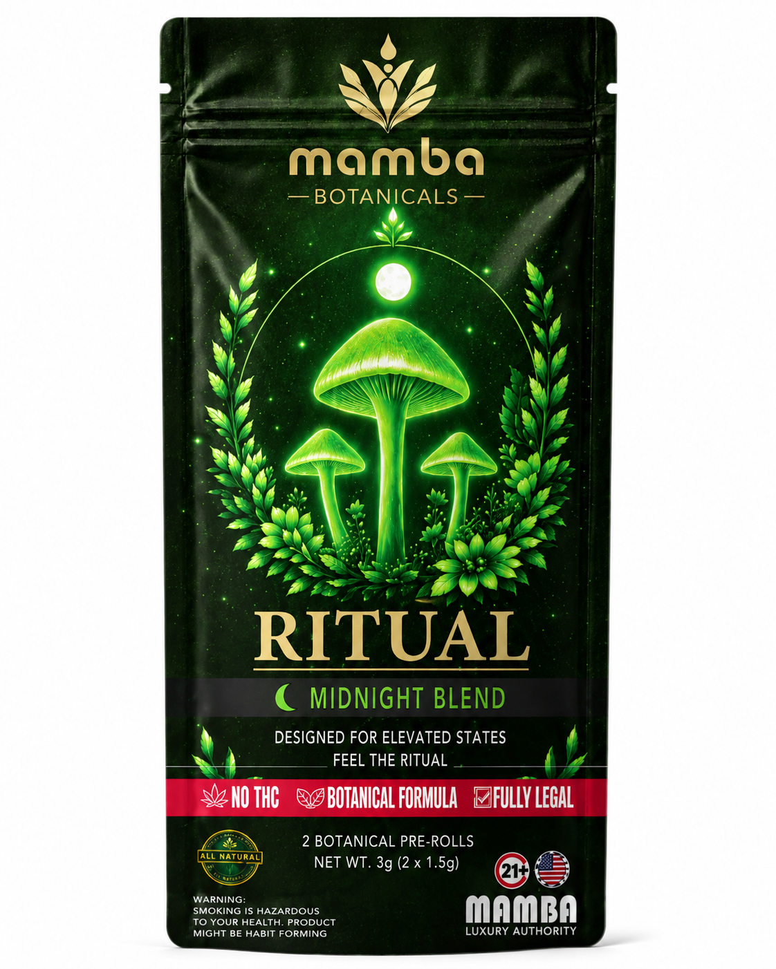 MAMBA RITUAL BOTANICAL 3G PRE ROLLS PACK (10CT BOX)