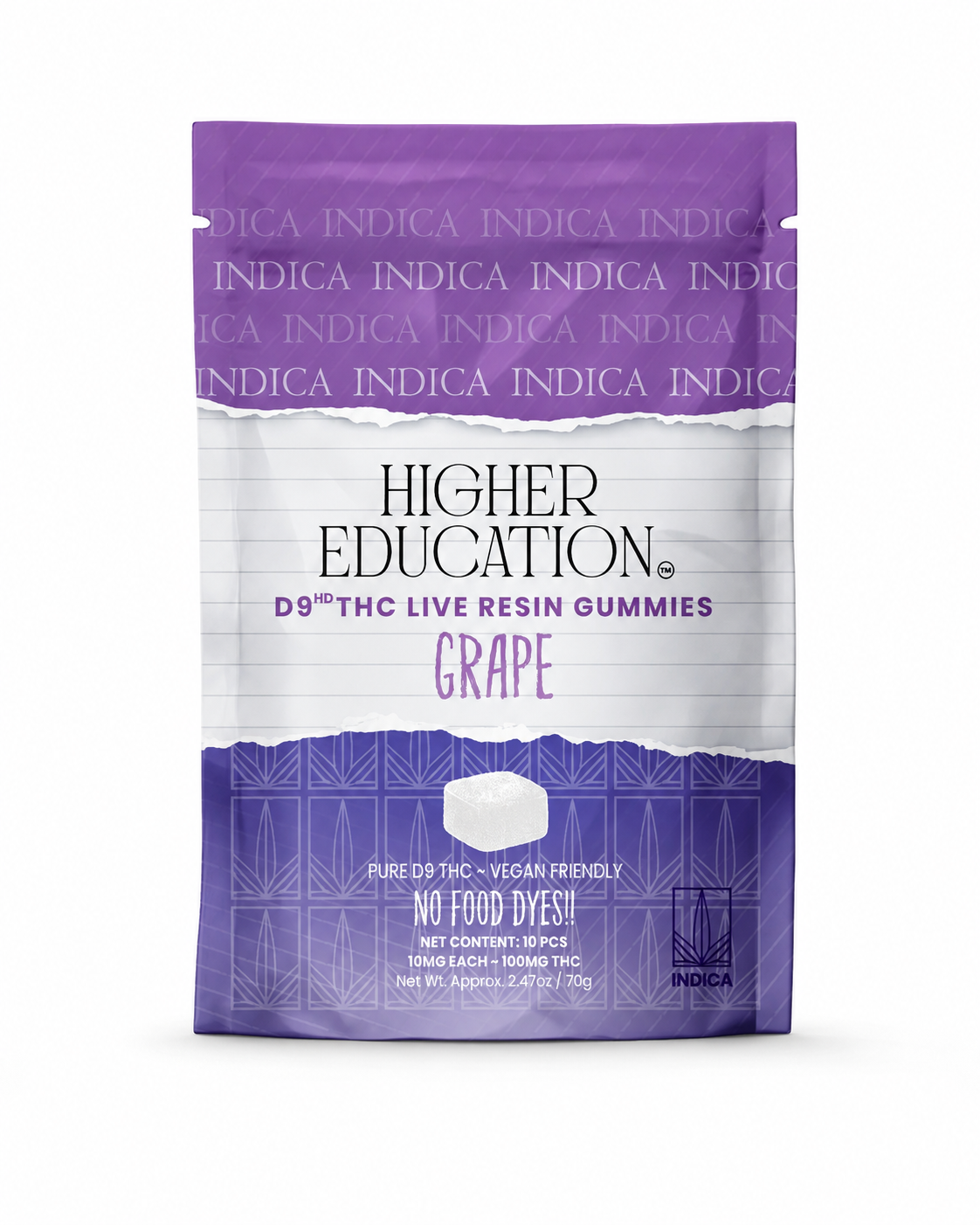 HIGHER EDUCATION 10MG D9-THC PER GUMMY (10CT BAG)