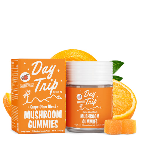 DAY TRIP BY ROAD TRIP CARPE DIEM BLEND MUSHROOM GUMMIES 20PC/JAR - ORANGE