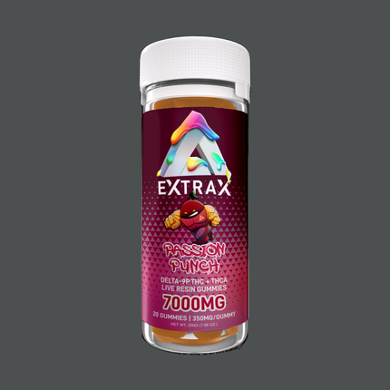 EXTRAX ADIOS BLEND 7000MG THC-A GUMMIES - PASSION PUNCH