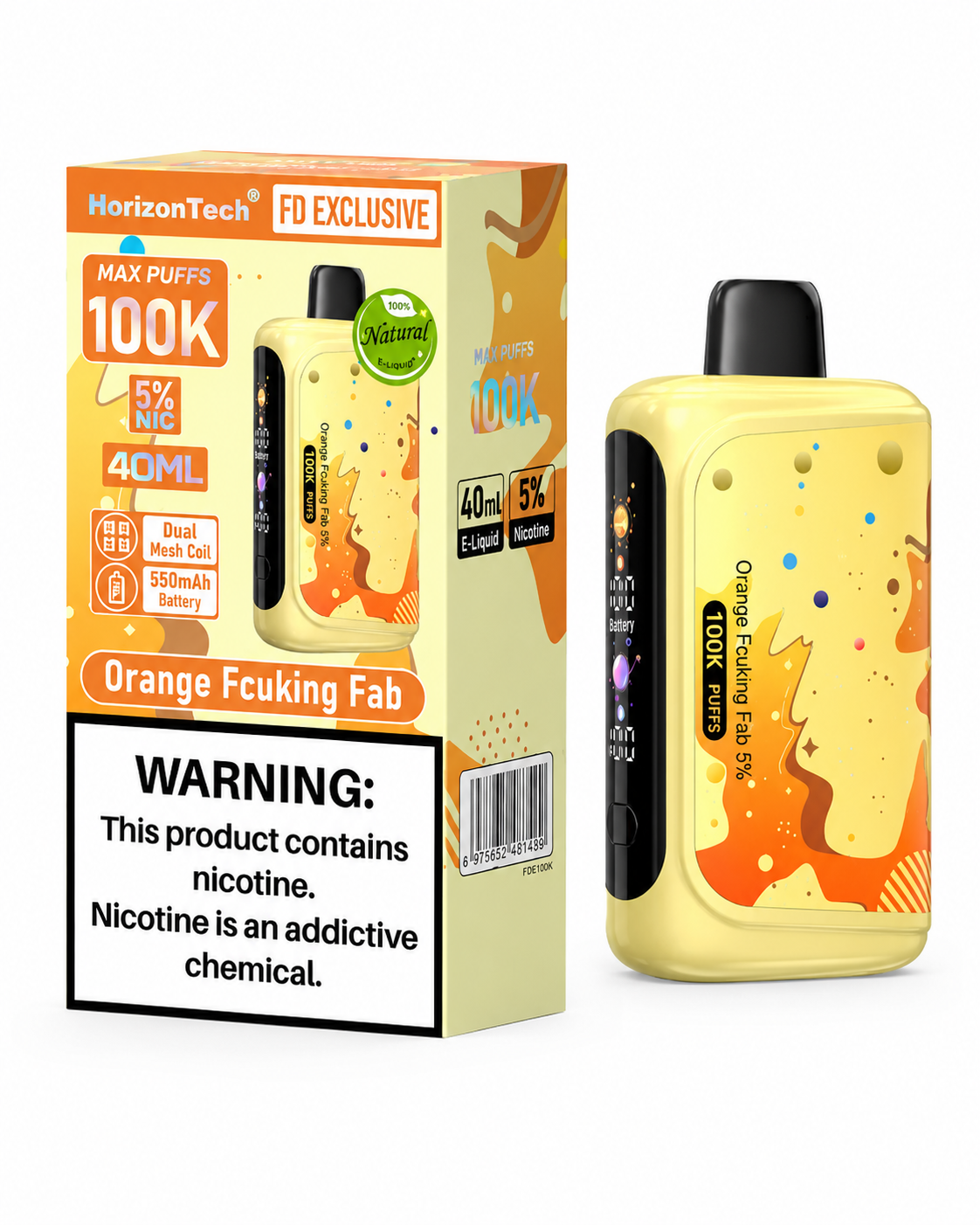 HORIZONTECH 100K PUFFS 5% DISPOSABLE (5CT DISPLAY)