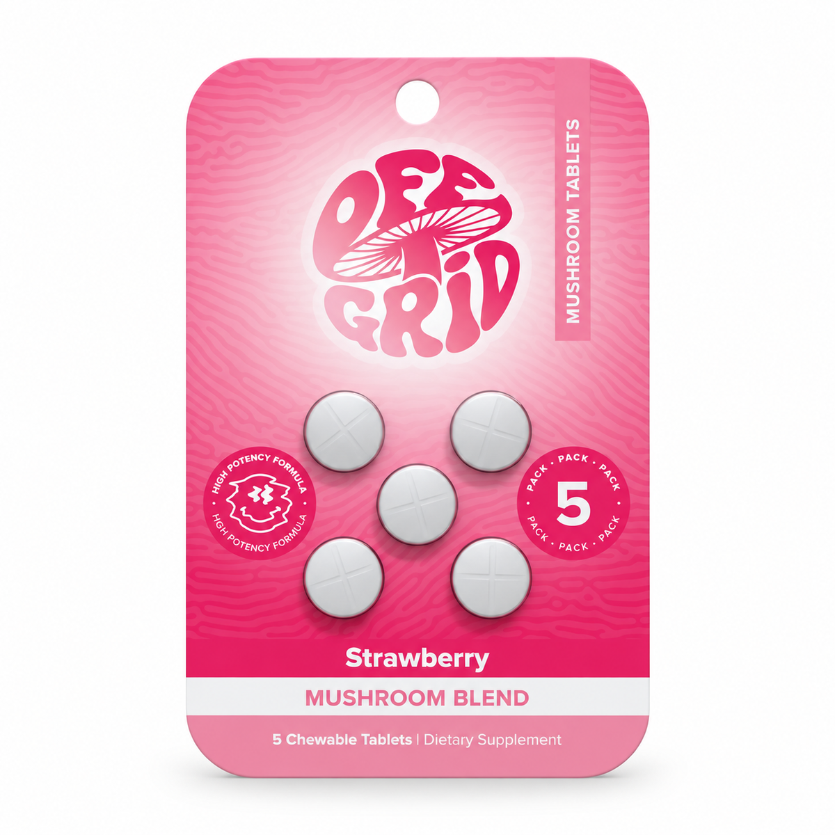 OFF GRID PROPRIETARY MUSHROOM BLEND TABLETS (5CT PACK)