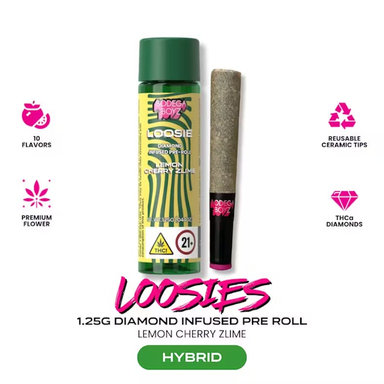 BODEGA BOYZ LOOSIES 1.25 GRAM THC-A DIAMOND INFUSED PRE ROLLS (10CT BOX)