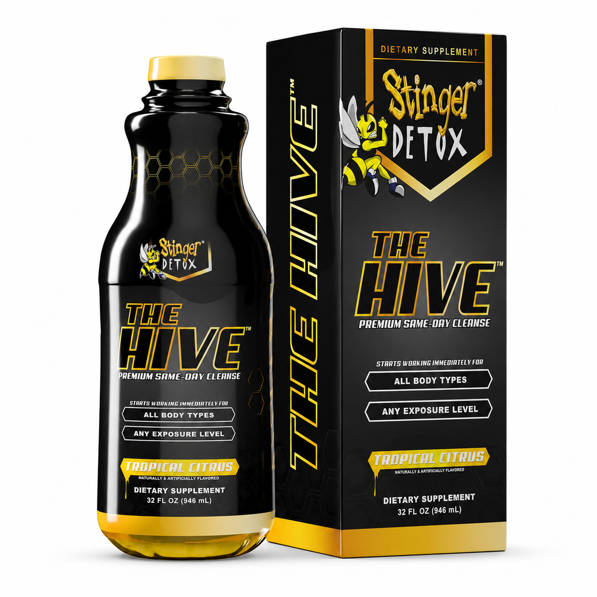 STINGER DETOX THE HIVE PREMIUM SAME DAY CLEANSE 32OZ BOTTLE - WATERMELON