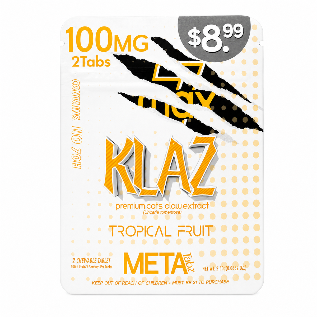 META TABZ KLAZ 2CT 100MG PER TAB (25CT DISPLAY)