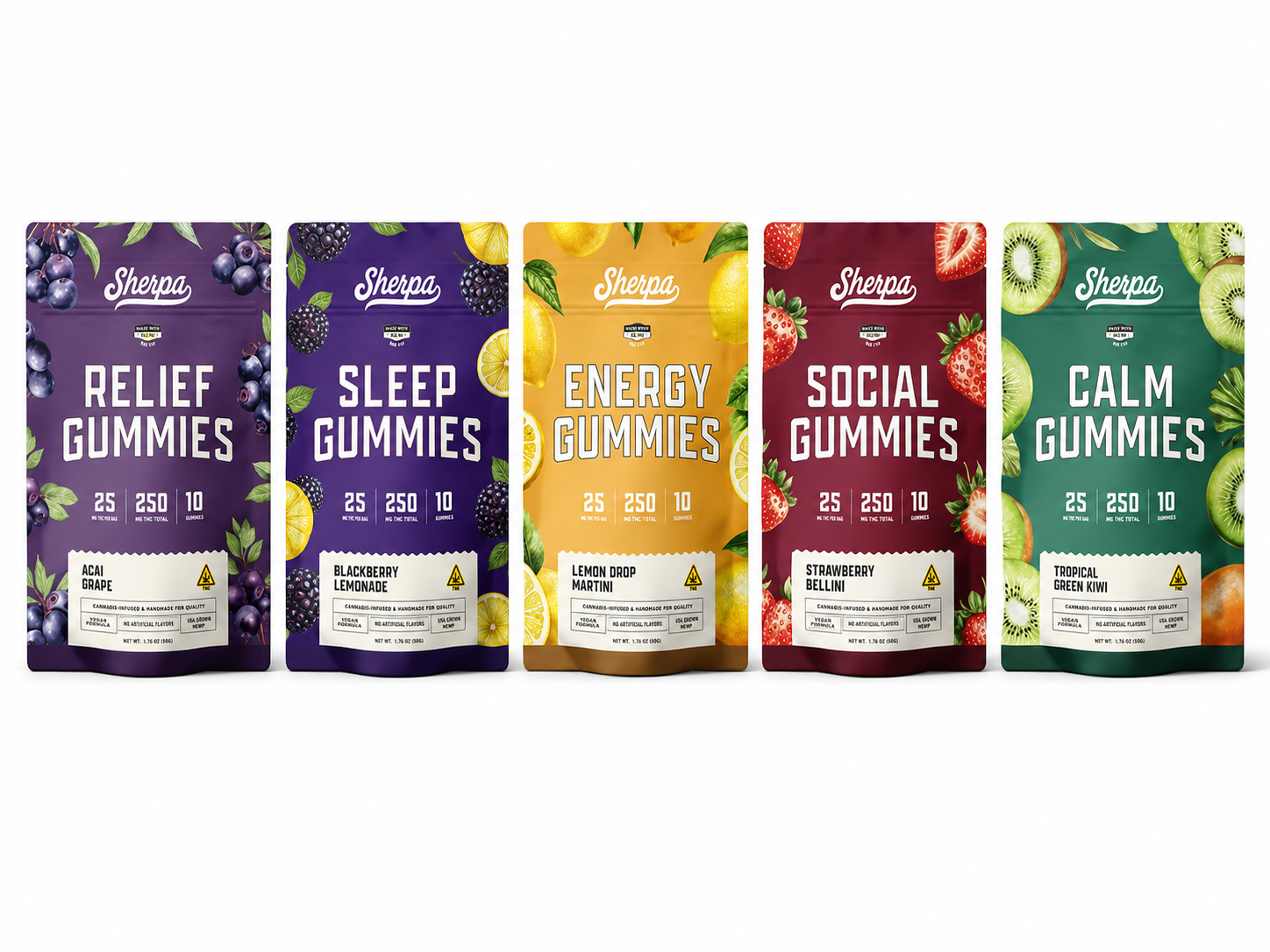 SHERPA 25MG THC GUMMIES BAG (10CT X 25MG)