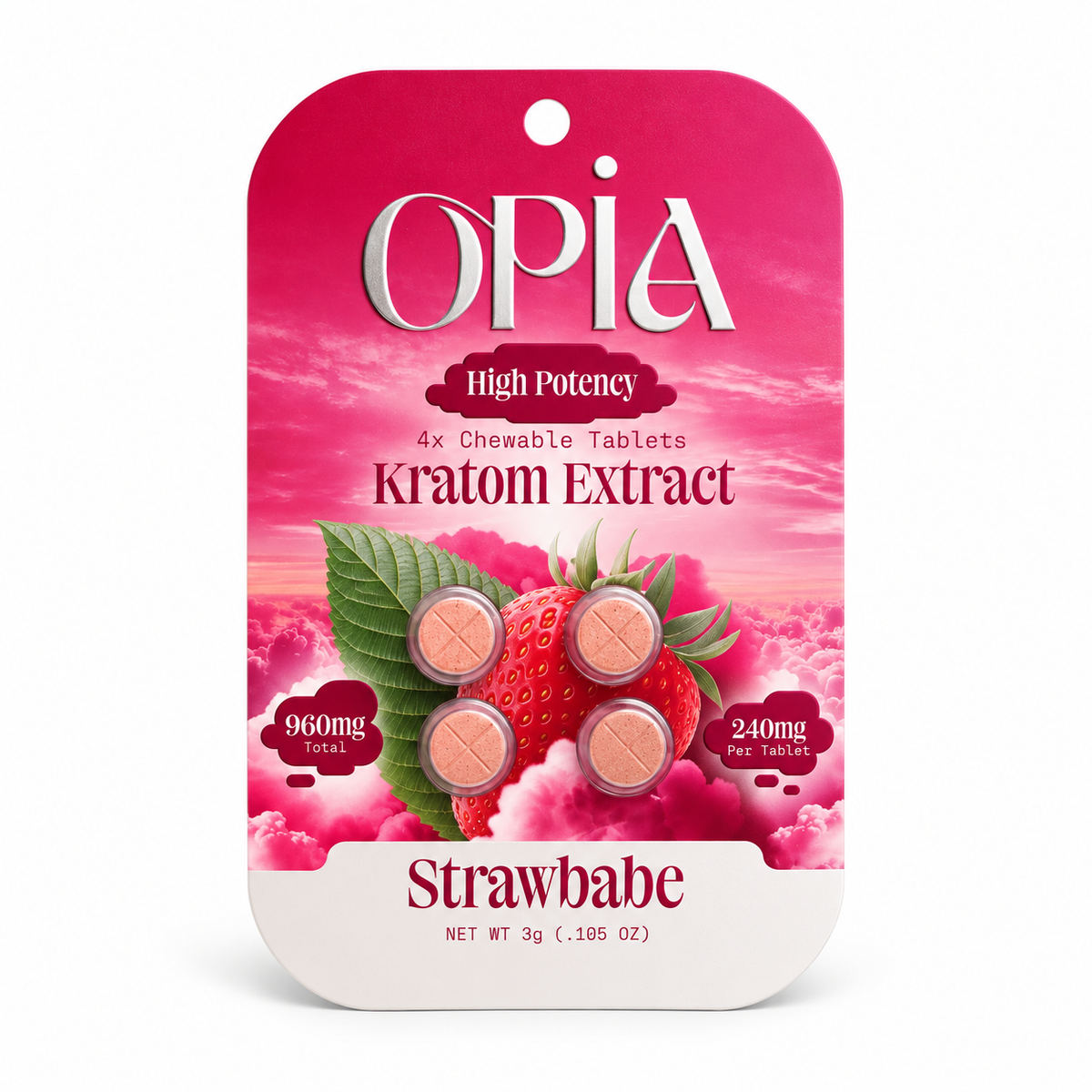 OPIA HIGH POTENCY KRATOM EXTRACCT 240MG PRE TAB (4CT PACK)