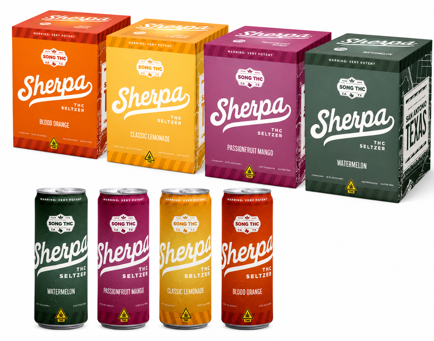 SHERPA 50MG THC SELTZER (4CT PACK)