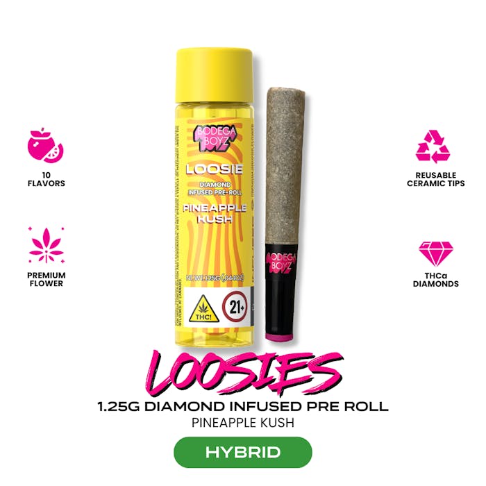 BODEGA BOYZ LOOSIES 1.25 GRAM THC-A DIAMOND INFUSED PRE ROLLS (10CT BOX)