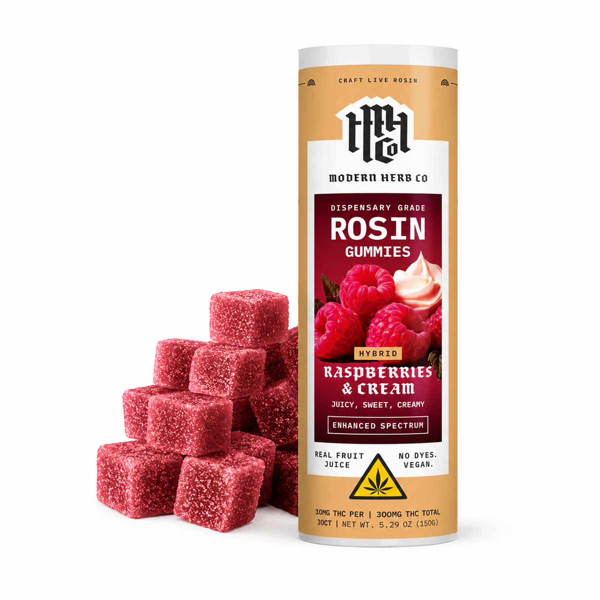 MODERN HERB CO LIVE ROSIN 300MG GUMMY BOX (30CT/TUBE)