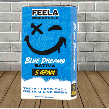 FEELA 5ML THC-A HXY9 D8 LIVE RESIN DISPOSABLEL - BLUE DREAMS