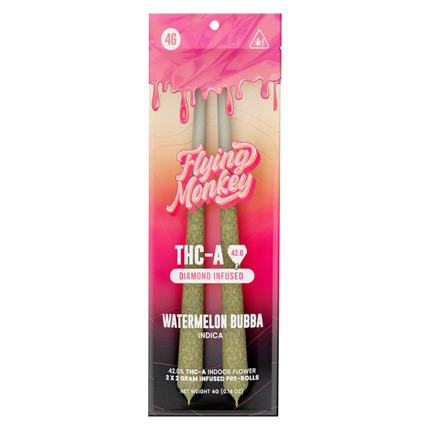 FLYING MONKEY THC-A DIAMOND INFUSED PRE-ROLLS (2 X 2 G EACH)