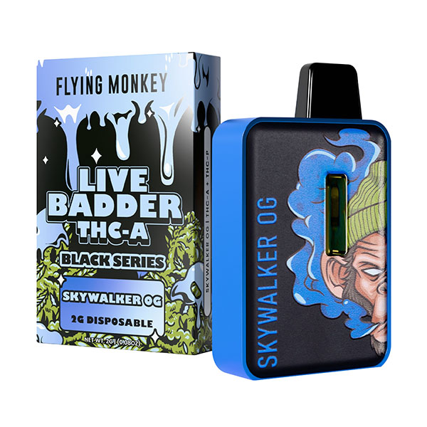 FLYING MONKEY LIVE BADDER THC-A BLACK SERIES 2G DISPOSABLE