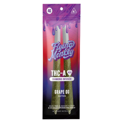 FLYING MONKEY THC-A DIAMOND INFUSED PRE-ROLLS (2 X 2 G EACH)