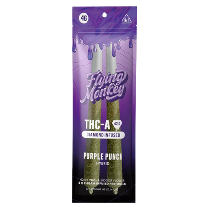 FLYING MONKEY THC-A DIAMOND INFUSED PRE-ROLLS (2 X 2 G EACH)