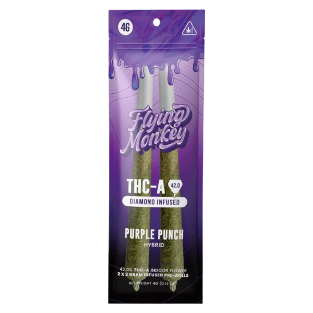 FLYING MONKEY THC-A DIAMOND INFUSED PRE-ROLLS (2 X 2 G EACH)