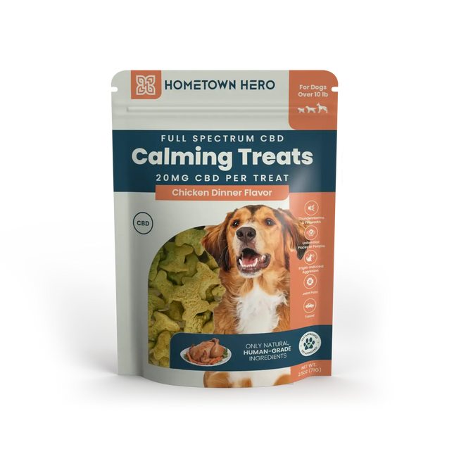 HOMETOWN HERO 20MG CBD PET TREATS (30CT/BAG) | CHICKEN DINNER