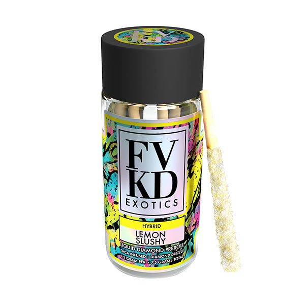 FVKD EXOTICS THC-A LIQUID DIAMOND PRE-ROLLS 1.5G EACH (5CT JAR)