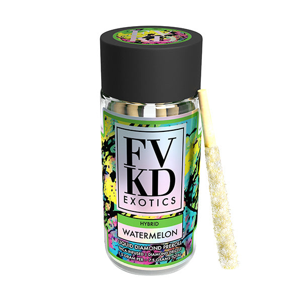 FVKD EXOTICS THC-A LIQUID DIAMOND PRE-ROLLS 1.5G EACH (5CT JAR)