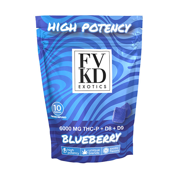 FVKD EXOTICS HIGH POTENCY LIQUID DIAMOND THC-A + D9 INFUSED GUMMIES 6000MG/BAG