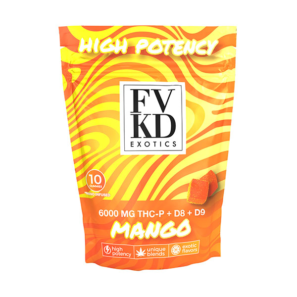 FVKD EXOTICS HIGH POTENCY LIQUID DIAMOND THC-A + D9 INFUSED GUMMIES 6000MG/BAG