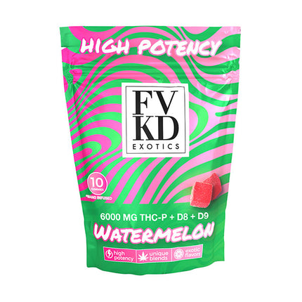 FVKD EXOTICS HIGH POTENCY LIQUID DIAMOND THC-A + D9 INFUSED GUMMIES 6000MG/BAG