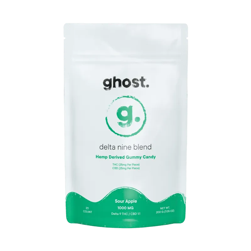 GHOST 50MG D9 BLEND GUMMIES (20CT/BAG, 1000MG/BAG)