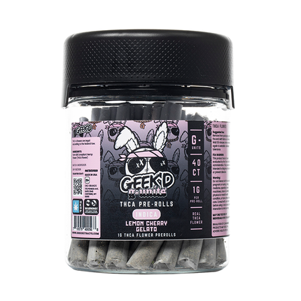 GEEK'D G-UNITS 1 GRAM THC-A PRE-ROLLS (40CT/JAR)